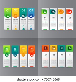 Collection of Infographic design template for presentation,Business 3d infographics,can be used for workflow layout, diagram, annual report, web design.banner,label,set of colorful infographics vector