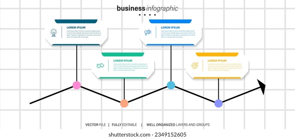 Una colección de elementos infográficos Ilustración en un estilo plano
