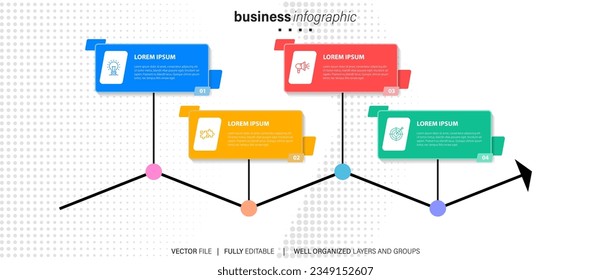 A collection of infographic elements Illustration in a flat style
