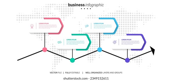 A collection of infographic elements Illustration in a flat style
