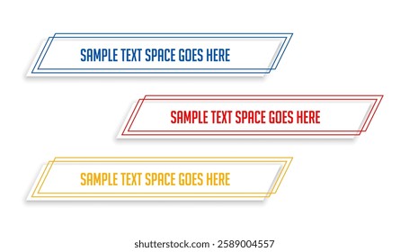 collection of infographic lower third display bar banner design  vector