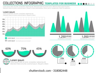 Collection of infographic set elements for business.Vector illustration