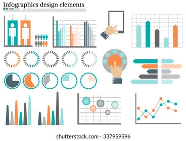 Collection of infographic set elements for business.Vector illustration