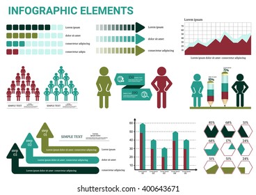 Collection of infographic set elements for business.Vector illustration
