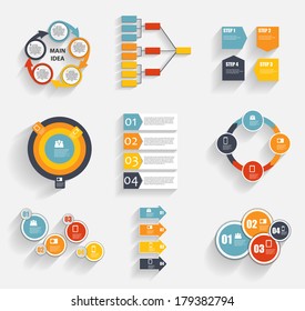 Collection of Infographic Templates for Business Vector Illustration