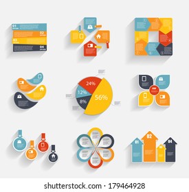 Collection of Infographic Templates for Business Vector Illustration