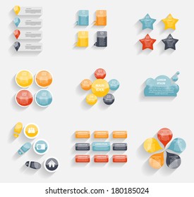 Collection of Infographic Templates for Business Vector Illustration