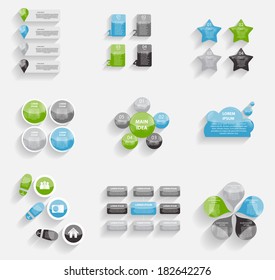 Collection of Infographic Templates for Business Vector Illustration