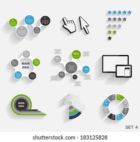 Collection of Infographic Templates for Business Vector Illustration