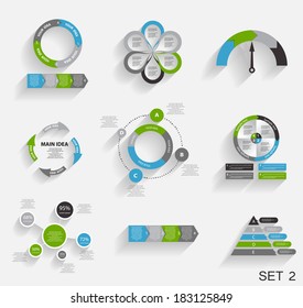 Collection of Infographic Templates for Business Vector Illustration