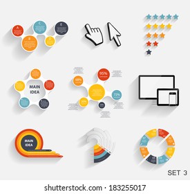 Collection of Infographic Templates for Business Vector Illustration