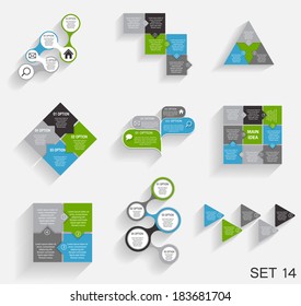 Collection of Infographic Templates for Business Vector Illustration