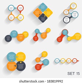 Collection of Infographic Templates for Business Vector Illustration