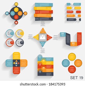 Collection of Infographic Templates for Business Vector Illustration