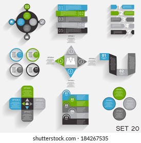 Collection of Infographic Templates for Business Vector Illustration