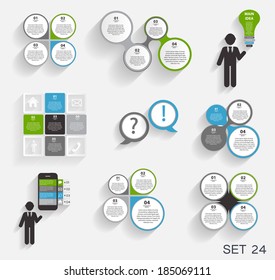Collection of Infographic Templates for Business Vector Illustration