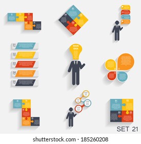 Collection of Infographic Templates for Business Vector Illustration