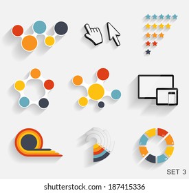 Collection of Infographic Templates for Business Vector Illustration