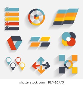 Collection of Infographic Templates for Business Vector Illustration