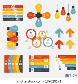 Collection of Infographic Templates for Business Vector Illustration