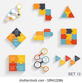 Collection of Infographic Templates for Business Vector Illustration