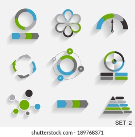 Collection of Infographic Templates for Business Vector Illustration