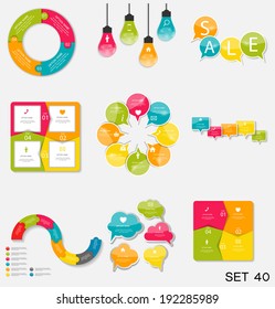 Collection of Infographic Templates for Business Vector Illustration