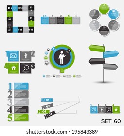 Collection of Infographic Templates for Business Vector Illustration