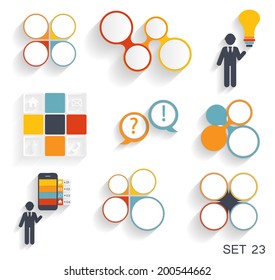 Collection of Infographic Templates for Business Vector Illustration