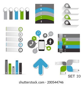 Collection of Infographic Templates for Business Vector Illustration