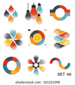 Collection of Infographic Templates for Business Vector Illustration