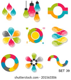 Collection of Infographic Templates for Business Vector Illustration