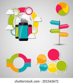 Collection of Infographic Templates for Business Vector Illustration