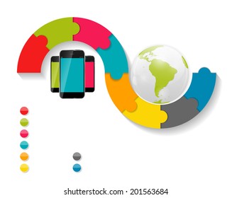 Collection of Infographic Templates for Business Vector Illustration