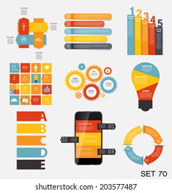 Collection of Infographic Templates for Business Vector Illustration