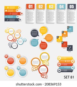 Collection of Infographic Templates for Business Vector Illustration