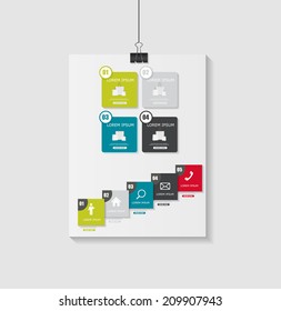 Collection of Infographic Templates for Business Vector Illustration
