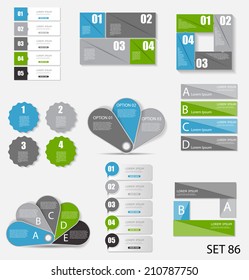 Collection of Infographic Templates for Business Vector Illustration