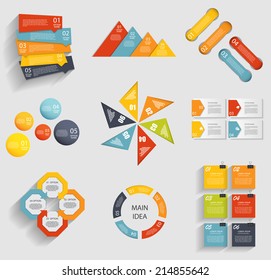 Collection of Infographic Templates for Business Vector Illustration