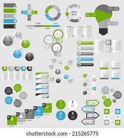 Collection of Infographic Templates for Business Vector Illustration