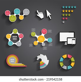 Collection of Infographic Templates for Business Vector Illustration