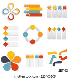 Collection of Infographic Templates for Business Vector Illustration