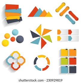 Collection of Infographic Templates for Business Vector Illustration