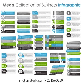 Collection of Infographic Templates for Business Vector Illustration