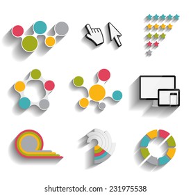 Collection of Infographic Templates for Business Vector Illustration