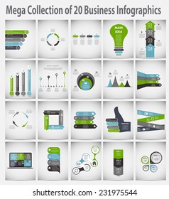 Collection of Infographic Templates for Business Vector Illustration