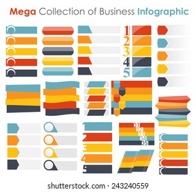 Collection of Infographic Templates for Business Vector Illustration