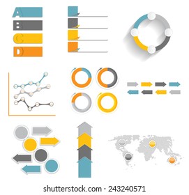 Collection of Infographic Templates for Business Vector Illustration