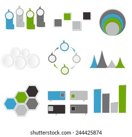 Collection of Infographic Templates for Business Vector Illustration