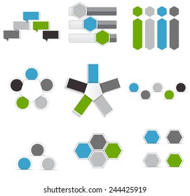 Collection of Infographic Templates for Business Vector Illustration